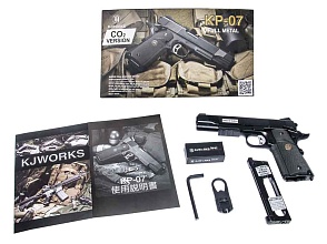 KJW Пистолет Colt M1911 MEU, CO2 (kp-07)