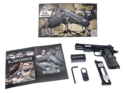 KJW Пистолет Colt M1911 MEU, CO2 (kp-07)