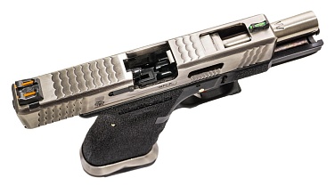 Пистолет WE Glock 19 G-Force серебряный, greengas (we-g003wet-7)