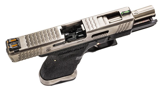 Пистолет WE Glock 19 G-Force серебряный, greengas (we-g003wet-7)