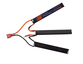 детальное фото для раздела Аккумулятор BlueMax LiPo 11.1В, 1450мАч, 30С, 3 лепестка Т-разъем интернет-магазин "Планета страйкбола»