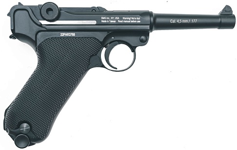 Пистолет пневматический Gletcher Parabellum P08 4.5мм