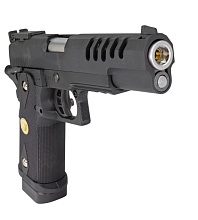 WE Пистолет Colt Hi Capa 5.1 auto, greengas перфорированный кожух, (we-h002at)
