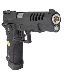 WE Пистолет Colt Hi Capa 5.1 auto, greengas перфорированный кожух, (we-h002at)