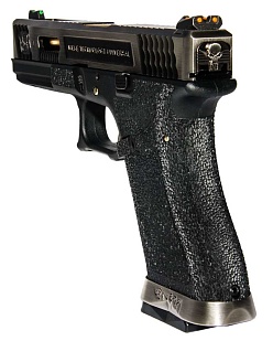 WE Пистолет Glock 17 G-Force, золоченный ствол, хром