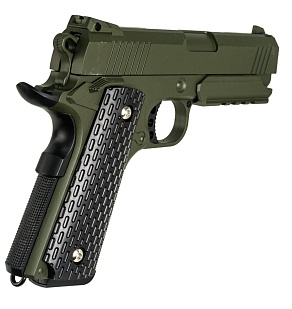 Пистолет Galaxy Colt 1911 4.3, green, спринг (g25g)