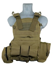 детальное фото для раздела Плитоносец Kingrin 6094 Vest олива (ve-46-od), с подсумками (Б/У) интернет-магазин "Планета страйкбола»