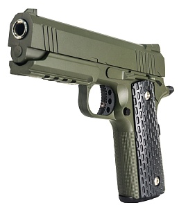 Пистолет Galaxy Colt 1911 4.3, green, спринг (g25g)