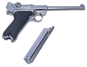 WE Пистолет Luger 'Parabellum' P08 6", хром (WE-P005)