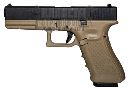 фото детально we пистолет glock 17 gen.4, tan интернет-магазин "Планета страйкбола"
