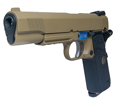 Пистолет WE Colt M1911 MEU Rail, greengas, tan (we-e008b-tan)