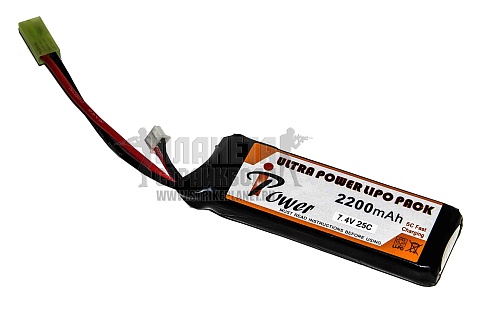 детальное фото для раздела Аккумулятор iPower LiPo, 7.4В, 2200мАч, 25C, блок интернет-магазин "Планета страйкбола»