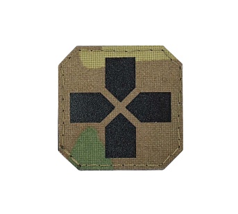 детальное фото Нашивка Strike "Медицинский крест", 50х50 мм, полевой, мультикам, лазерная резка интернет-магазин "Планета страйкбола"