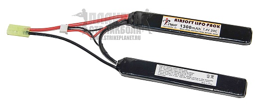 детальное фото для раздела Аккумулятор iPower LiPo 7.4В, 1300мАч, 20C, 2 лепестка интернет-магазин "Планета страйкбола»