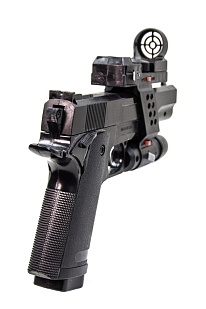 Пистолет Galaxy Colt 1911 с фонарем и коллиматором (g053c)