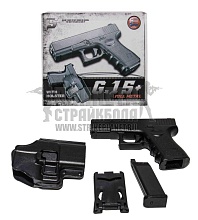 Galaxy Пистолет Glock 19 с кобурой, спринг (g15+)