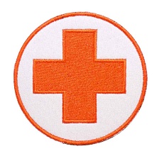 детальное фото Нашивка Strike "Медик / Санитар. Красный крест" 90 мм, белый интернет-магазин "Планета страйкбола"
