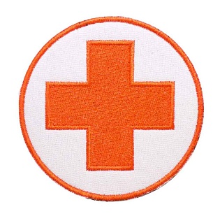 детальное фото Нашивка Strike "Медик / Санитар. Красный крест" 90 мм, белый интернет-магазин "Планета страйкбола"