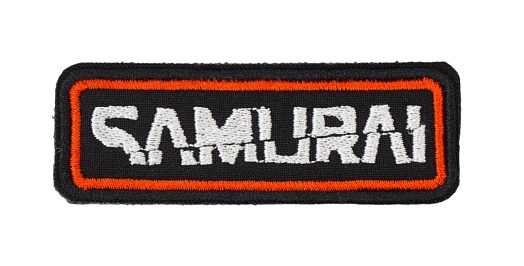детальное фото Нашивка Strike "Cyberpunk 2077. Группа Самурай / Samurai. Надпись." 80х30 мм интернет-магазин "Планета страйкбола"