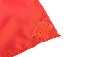 Платок / красная повязка Strike "мертвяк" красный 50x50 см, с люверсом и велкро