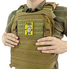 Нашивка Strike "PUBG" 80 мм, желтый