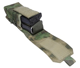 Подсумок Strike под 2 магазина АК с клапаном, A-TACS Camo кордура