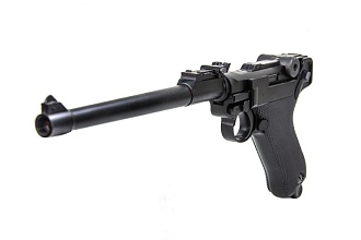 WE Пистолет Luger P-08 8", черный (gp403)