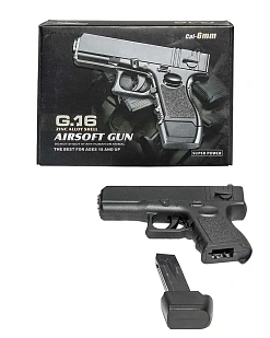Galaxy Пистолет Glock 17 mini, спринг (g16)