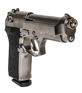 Пистолет WE Beretta M92FS greengas хром (gp301sv)