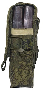 Подсумок Strike под 4 магазина АК двойной с клапаном, цифра кордура