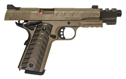 Пистолет KJW M45A1 / Colt 1911 - FDE, greengas (kp-16-gas)