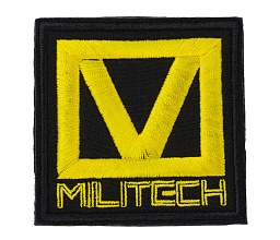 детальное фото Нашивка Strike "Cyberpunk 2077. Корпорация Милитех / Militech" 70 мм интернет-магазин "Планета страйкбола"