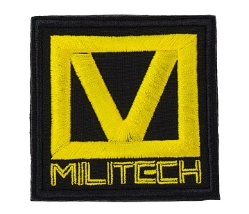 детальное фото Нашивка Strike "Cyberpunk 2077. Корпорация Милитех / Militech" 70 мм интернет-магазин "Планета страйкбола"