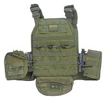 детальное фото для раздела Плитоносец Yakeda с подсумками, олива (Б/У) интернет-магазин "Планета страйкбола»