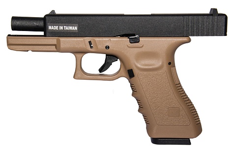 Пистолет KJW Glock 17 greengas tan (kp-17-tan)