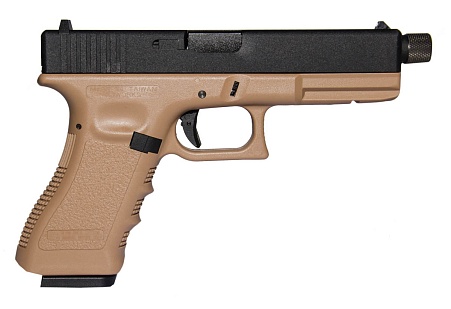 KJW Пистолет Glock 17, CO2, резьба под глушитель, tan (kp-17-tbc.co2-tan)