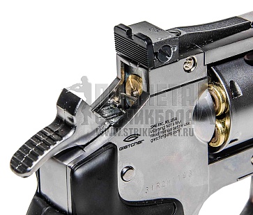 Gletcher Револьвер SW R25 Silver, пневматический, серебристый