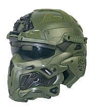 Шлем Kingrin (WoSporT) Tactical Assault Helmet олива, радиоцифированный (hl-98-od)