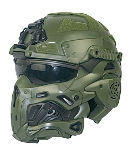 Шлем Kingrin (WoSporT) Tactical Assault Helmet олива, радиоцифированный (hl-98-od)