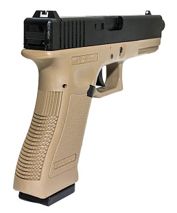 KJW Пистолет Glock 17, грингаз, tan, резьба под глушитель (kp-17-tbc.tan)