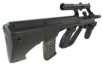 Автомат Snow Wolf Steyr AUG с прицелом и ремнем, черный (sw-020tabk)