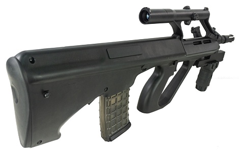 Автомат Snow Wolf Steyr AUG с прицелом и ремнем, черный (sw-020tabk)