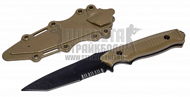 нож тренировочный t&d gerber-cfb с ножнами пластик tan (td018 tn)