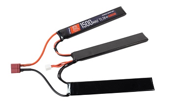 детальное фото для раздела Аккумулятор BlueMax LiPo 11.1В, 1500мАч, 40С, 3 лепестка Т-разъем интернет-магазин "Планета страйкбола»
