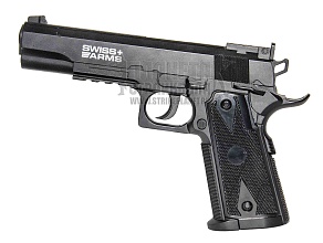 пистолет пневматический swiss arms p1911 match co2 4.5мм