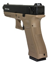 KJW Пистолет Glock 18, CO2, резьба под глушитель, tan (kp-18-tbc.co2-tan)