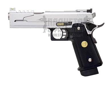 фото детально we пистолет colt hi capa 5.1 silver dragon ver. b, co2 (cp218) интернет-магазин "Планета страйкбола"