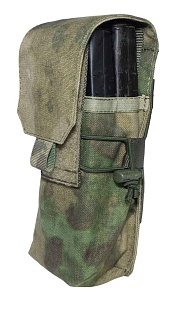 Подсумок Strike под 2 магазина АК с клапаном, A-TACS Camo кордура