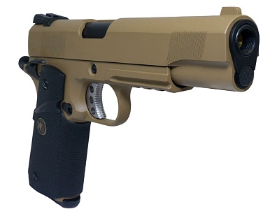 Пистолет WE Colt M1911 MEU Rail, greengas, tan (we-e008b-tan)