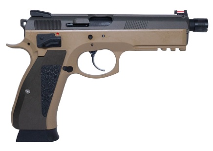 Пистолет KJW CZ SP-01 Shadow TBC, tan, greengas с кейсом (sp-01-tan)